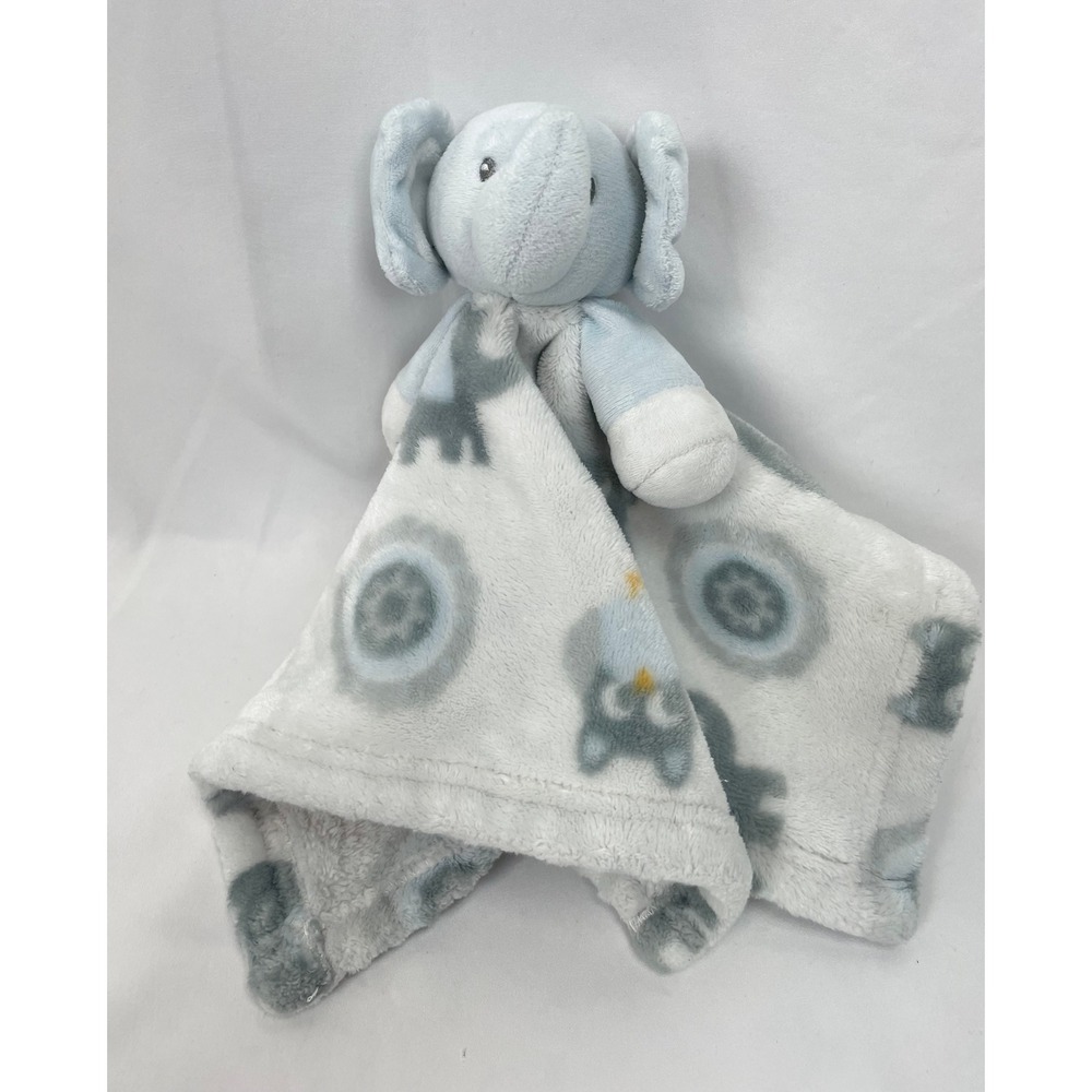 Blankets & Beyond Blue Elephant Plush Lovey Blanket Baby